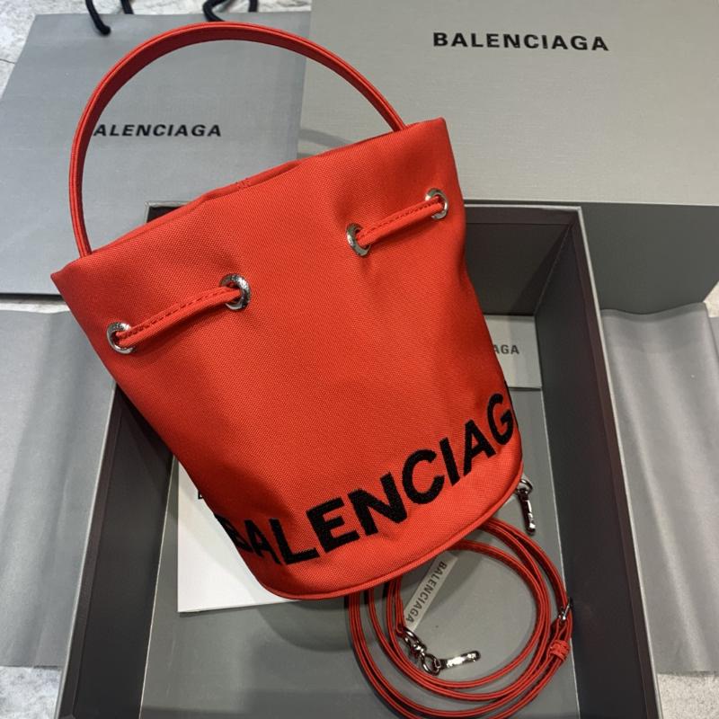 Balenciaga Bags 656682 nylon cloth red